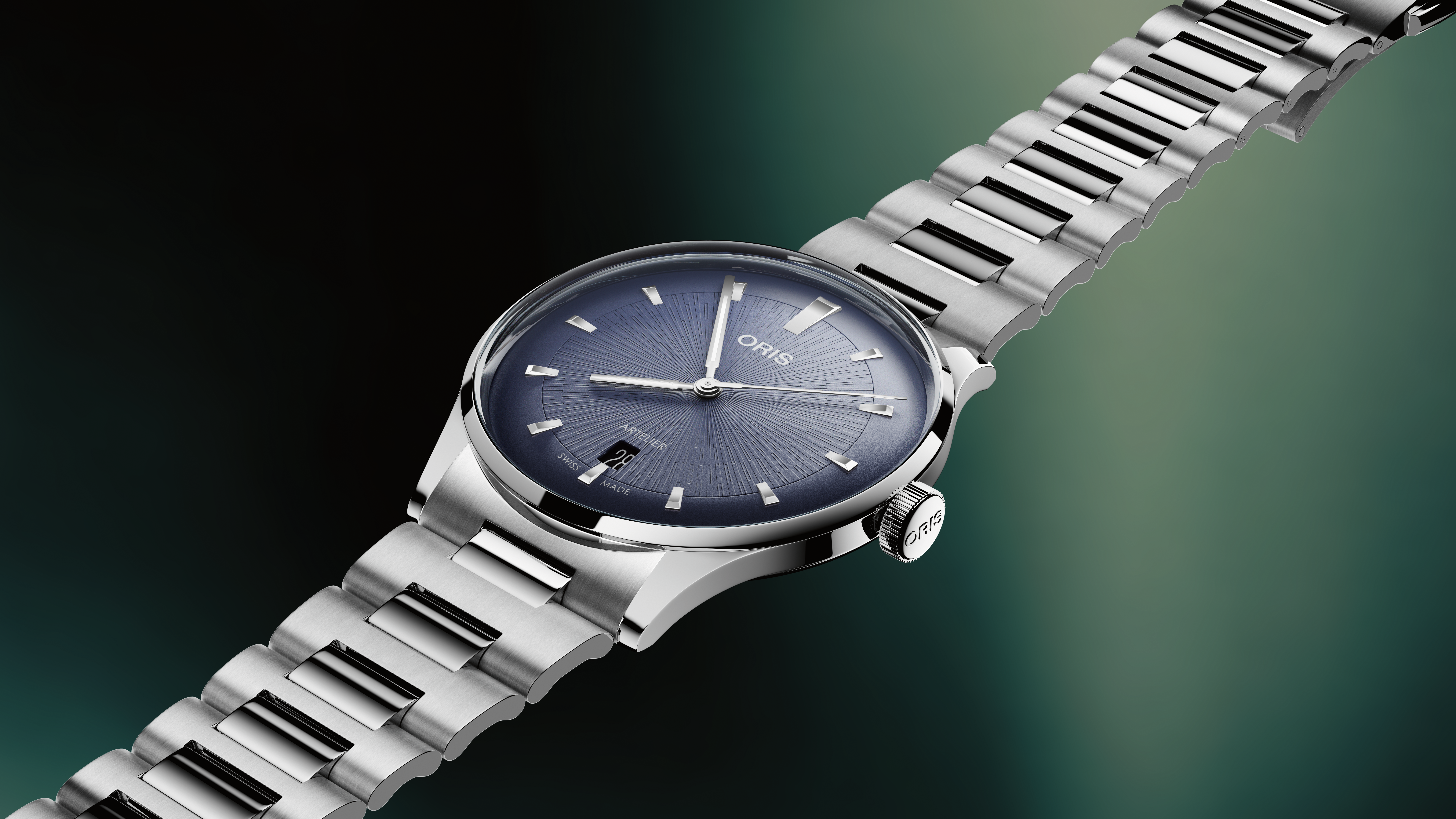 ORIS  Мужские швейцарские часы, автоматический механизм, сталь, 38 мм